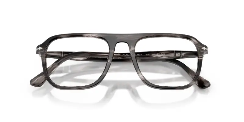 Unisex Persol PO3359V JACQUES 1238 Montature da vista Acetato Nero Trasparente Squadrata Normale miniatura 2