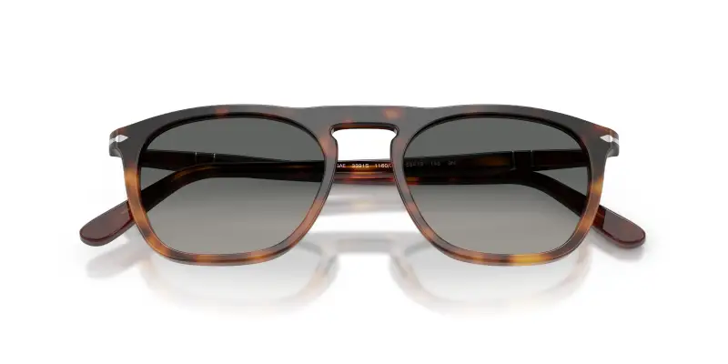 Unisex Persol PO3391S GAE 116071 Occhiali da sole Acetato Oro Grigio Squadrata Normale Sfumato miniatura 2