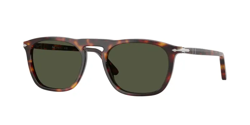 Unisex Persol PO3391S GAE 24/31 Occhiali da sole Acetato Tartaruga Verde Squadrata Normale