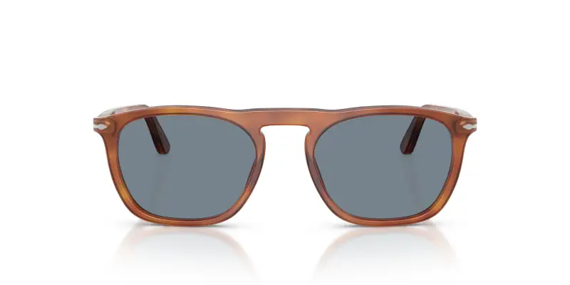 Unisex Persol PO3391S GAE 96/56 Occhiali da sole Acetato Marrone Blu Squadrata Normale miniatura 3