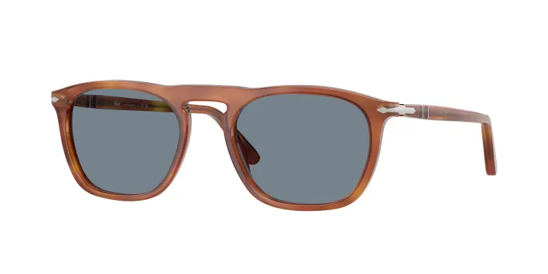 Unisex Persol PO3391S GAE 96/56 Occhiali da sole Acetato Marrone Blu Squadrata Normale