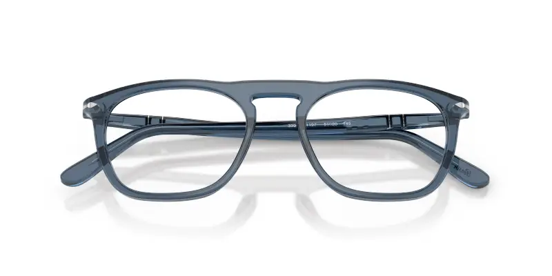 Unisex Persol PO3391V 1197 Montature da vista Acetato Blu Trasparente Squadrata Normale miniatura 2