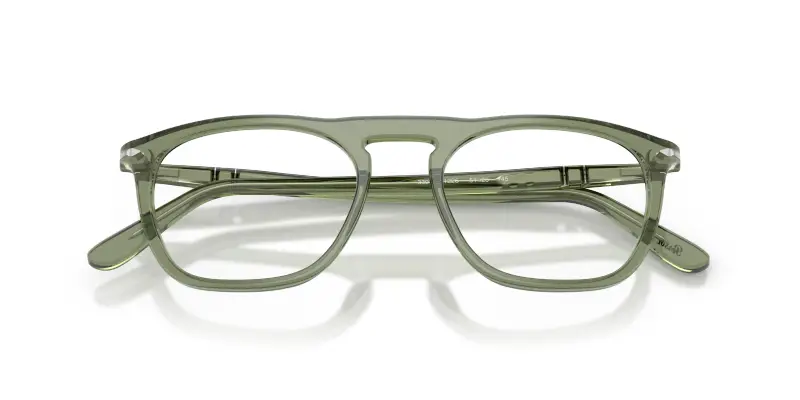 Unisex Persol PO3391V 1226 Montature da vista Acetato Verde Trasparente Squadrata Normale miniatura 2