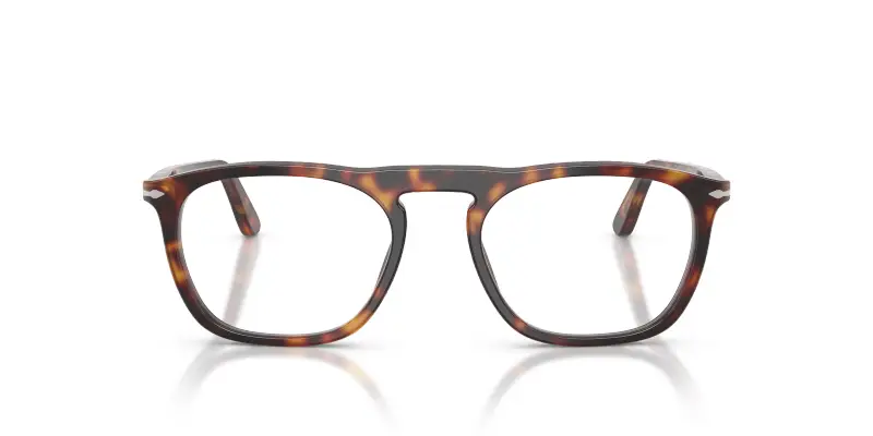 Unisex Persol PO3391V 24 Montature da vista Acetato Tartaruga Trasparente Squadrata Normale miniatura 3