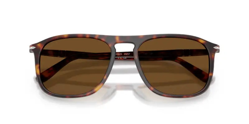 Unisex Persol PO3392S 24/57 Occhiali da sole Acetato Tartaruga Marrone Squadrata Polarizzata miniatura 2