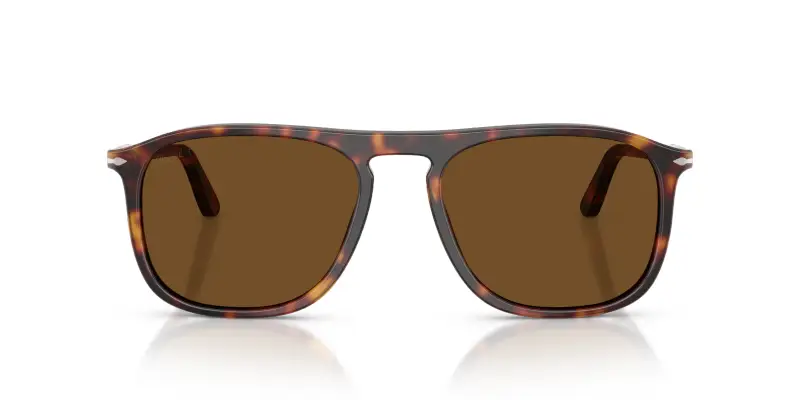 Unisex Persol PO3392S 24/57 Occhiali da sole Acetato Tartaruga Marrone Squadrata Polarizzata miniatura 3