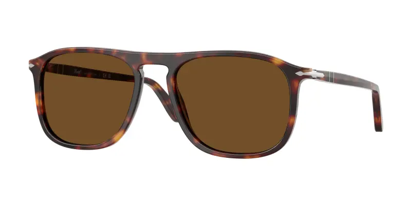 Unisex Persol PO3392S 24/57 Occhiali da sole Acetato Tartaruga Marrone Squadrata Polarizzata
