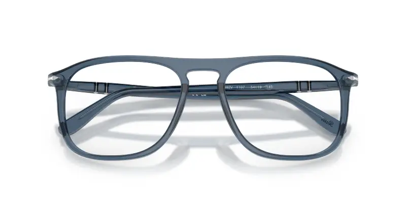 Unisex Persol PO3392V 1197 Montature da vista Acetato Blu Trasparente Squadrata Normale miniatura 2