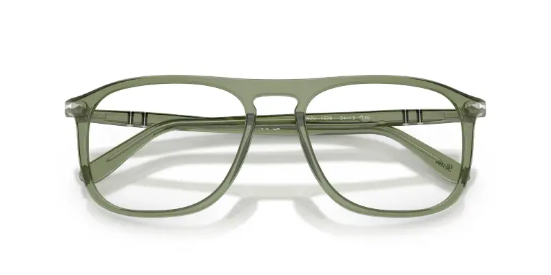 Unisex Persol PO3392V 1226 Montature da vista Acetato Verde Trasparente Squadrata Normale miniatura 2