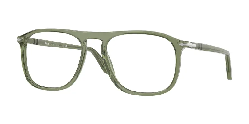 Unisex Persol PO3392V 1226 Montature da vista Acetato Verde Trasparente Squadrata Normale