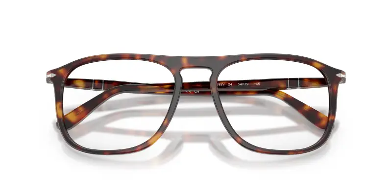 Unisex Persol PO3392V 24 Montature da vista Acetato Tartaruga Trasparente Squadrata Normale miniatura 2