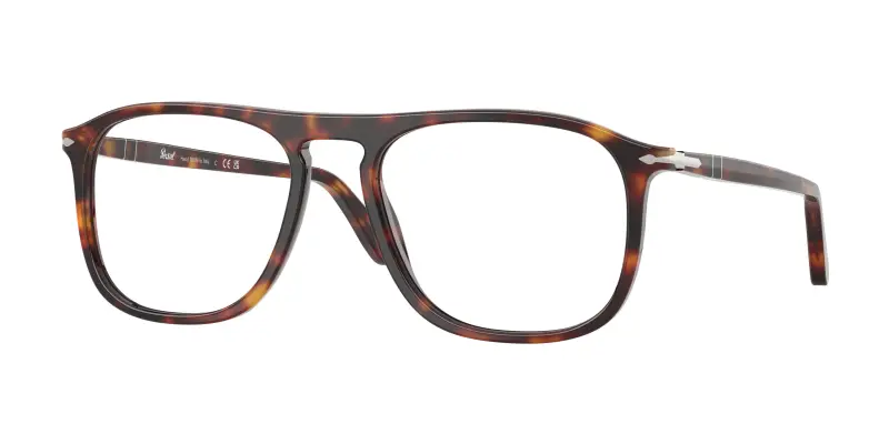 Unisex Persol PO3392V 24 Montature da vista Acetato Tartaruga Trasparente Squadrata Normale