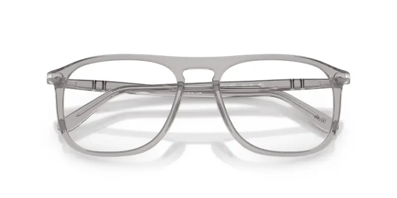 Unisex Persol PO3392V 309 Montature da vista Acetato Grigio Trasparente Squadrata Normale miniatura 2