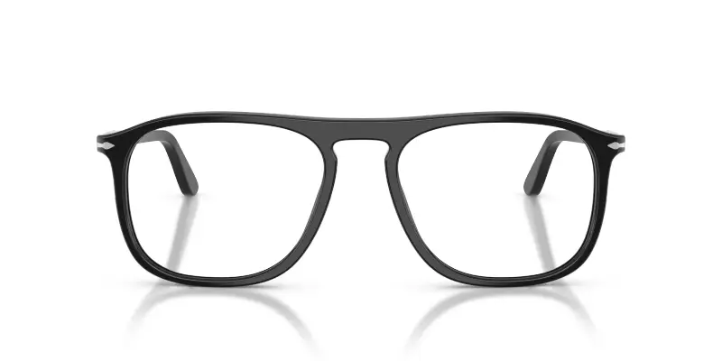 Unisex Persol PO3392V 95 Montature da vista Acetato Nero Trasparente Squadrata Normale miniatura 3