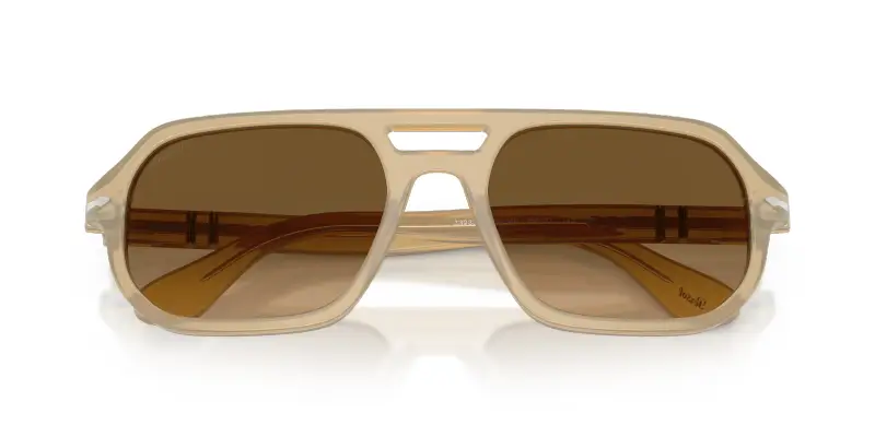 Unisex Persol PO3393S GUIDO 1169M2 Occhiali da sole Acetato Marrone Marrone Pillow Polarizzata Sfumato miniatura 2