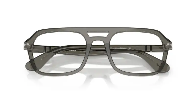 Unisex Persol PO3394V 1103 Montature da vista Acetato Grigio Trasparente Squadrata Normale miniatura 2