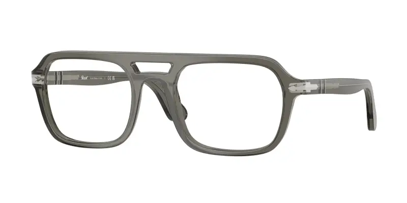 Unisex Persol PO3394V 1103 Montature da vista Acetato Grigio Trasparente Squadrata Normale