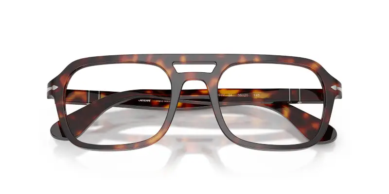 Unisex Persol PO3394V 24 Montature da vista Acetato Tartaruga Trasparente Squadrata Normale miniatura 2