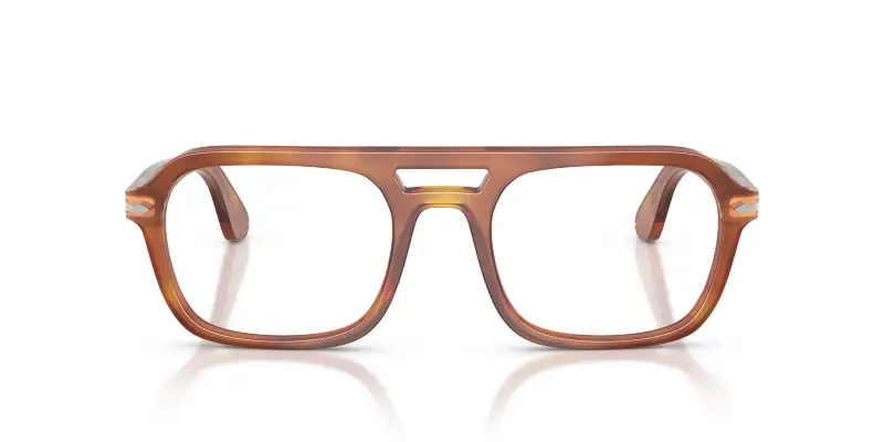 Unisex Persol PO3394V 96 Montature da vista Acetato Marrone Trasparente Squadrata Normale miniatura 3