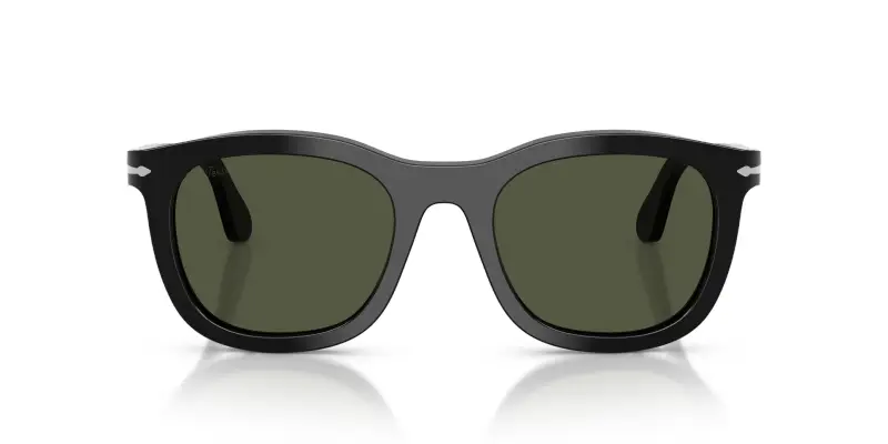 Unisex Persol PO3395S 95/31 Occhiali da sole Acetato Nero Verde Pantos Normale miniatura 3