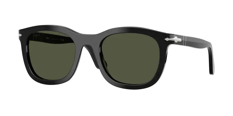 Unisex Persol PO3395S 95/31 Occhiali da sole Acetato Nero Verde Pantos Normale