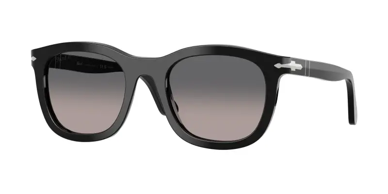 Unisex Persol PO3395S 95/M3 Occhiali da sole Acetato Nero Grigio Pantos Polarizzata Sfumato
