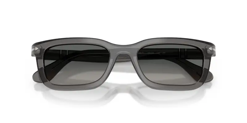 Unisex Persol PO3396S 119671 Occhiali da sole Acetato Grigio Grigio Squadrata Normale Sfumato miniatura 2