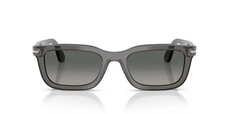 Unisex Persol PO3396S 119671 Occhiali da sole Acetato Grigio Grigio Squadrata Normale Sfumato miniatura 3