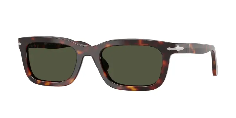 Unisex Persol PO3396S 24/31 Occhiali da sole Acetato Tartaruga Verde Squadrata Normale
