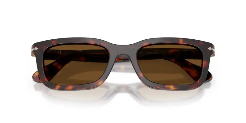 Unisex Persol PO3396S 24/57 Occhiali da sole Acetato Tartaruga Marrone Squadrata Polarizzata miniatura 2
