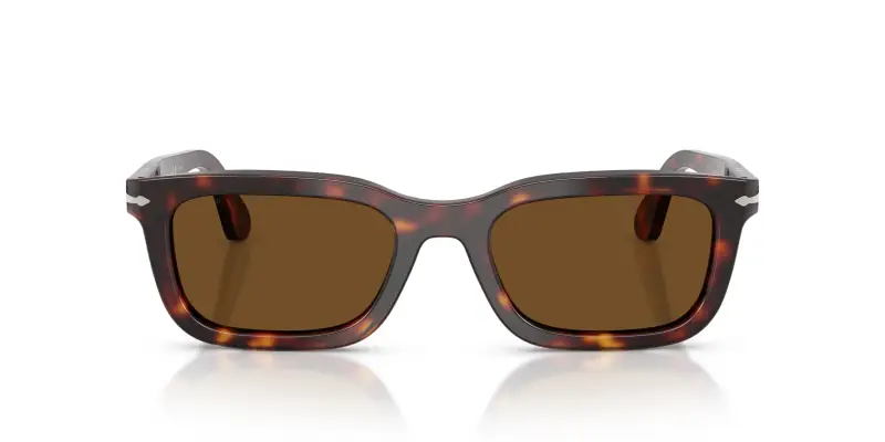 Unisex Persol PO3396S 24/57 Occhiali da sole Acetato Tartaruga Marrone Squadrata Polarizzata miniatura 3