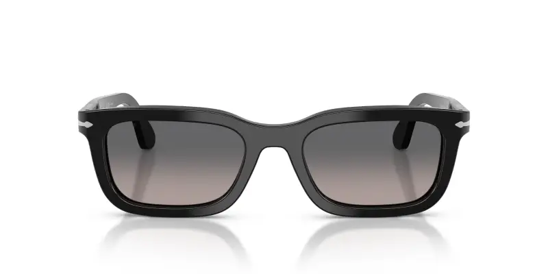 Unisex Persol PO3396S 95/M3 Occhiali da sole Acetato Nero Grigio Squadrata Polarizzata Sfumato miniatura 3