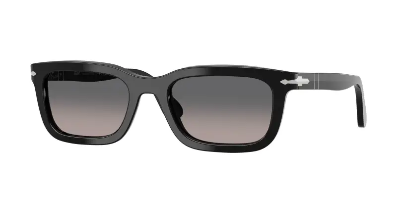 Unisex Persol PO3396S 95/M3 Occhiali da sole Acetato Nero Grigio Squadrata Polarizzata Sfumato