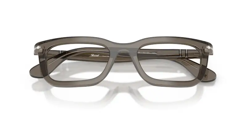 Unisex Persol PO3397V 1103 Montature da vista Acetato Grigio Trasparente Squadrata Normale miniatura 2