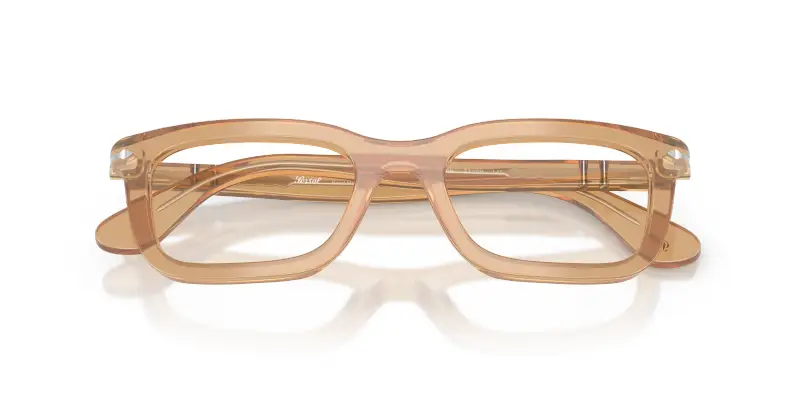 Unisex Persol PO3397V 1169 Montature da vista Acetato Marrone Trasparente Squadrata Normale miniatura 2