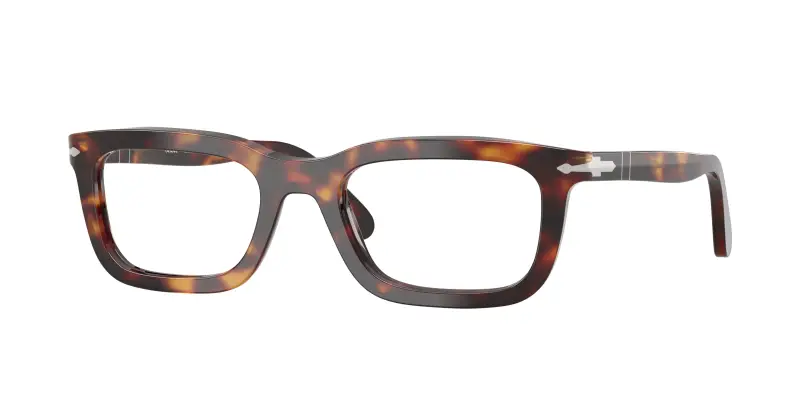 Unisex Persol PO3397V 24 Montature da vista Acetato Tartaruga Trasparente Squadrata Normale