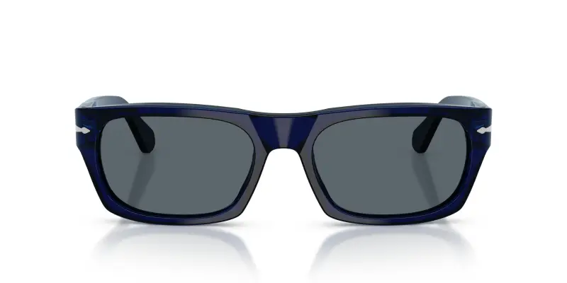 Unisex Persol PO3398S 181/R5 Occhiali da sole Acetato Blu Blu Squadrata Normale miniatura 3