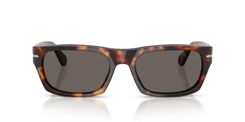 Unisex Persol PO3398S 24/B1 Occhiali da sole Acetato Tartaruga Grigio Squadrata Normale miniatura 3