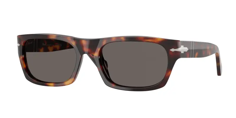 Unisex Persol PO3398S 24/B1 Occhiali da sole Acetato Tartaruga Grigio Squadrata Normale