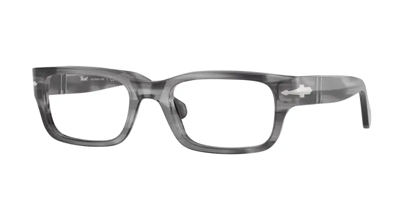 Unisex Persol PO3399V 1192 Montature da vista Acetato Grigio Trasparente Squadrata Normale
