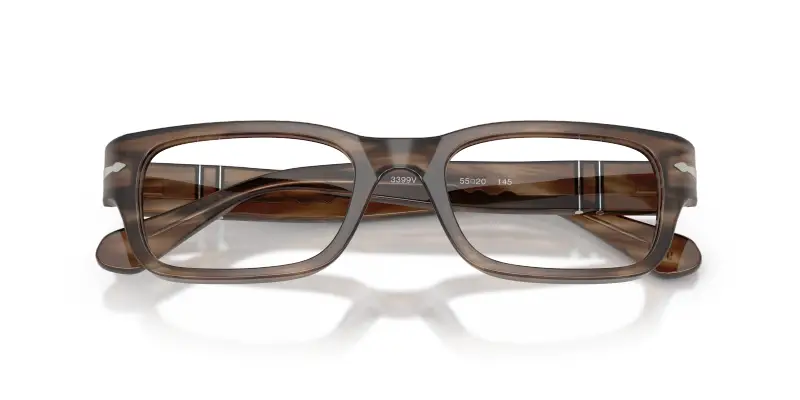 Unisex Persol PO3399V 1208 Montature da vista Acetato Tartaruga Trasparente Squadrata Normale miniatura 2