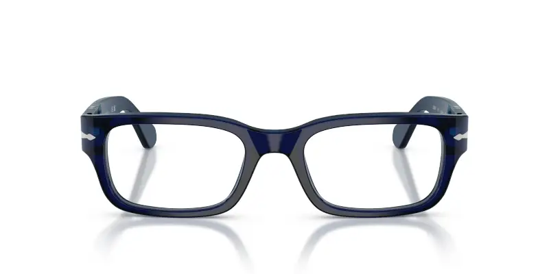 Unisex Persol PO3399V 181 Montature da vista Acetato Blu Trasparente Squadrata Normale miniatura 3
