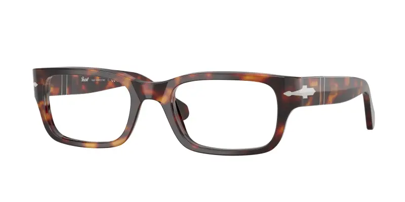 Unisex Persol PO3399V 24 Montature da vista Acetato Tartaruga Trasparente Squadrata Normale