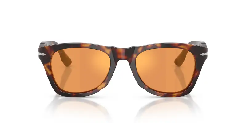 Unisex Persol PO8001S 24/3L Occhiali da sole Acetato Tartaruga Giallo Pantos Specchiate miniatura 3