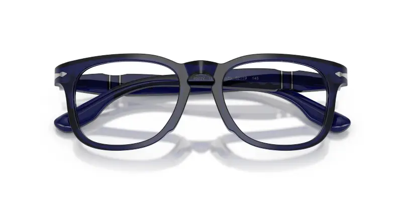 Unisex Persol PO8003V 181 Montature da vista Acetato Blu Trasparente Pantos Normale miniatura 2