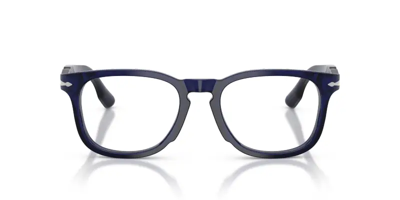 Unisex Persol PO8003V 181 Montature da vista Acetato Blu Trasparente Pantos Normale miniatura 3