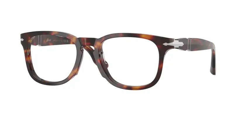 Unisex Persol PO8003V 24 Montature da vista Acetato Tartaruga Trasparente Pantos Normale