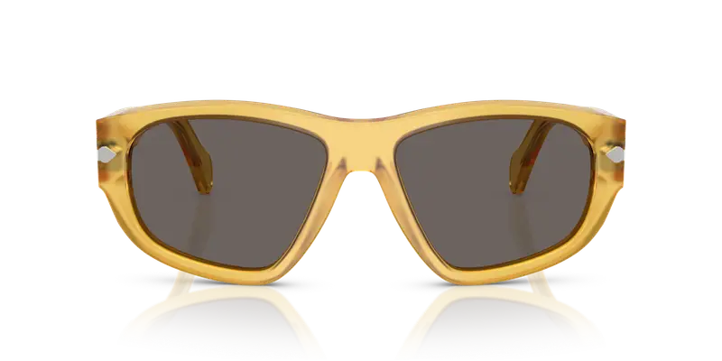 Persol Unisex PO0050S 204/B1 Occhiali da sole Acetato Giallo Grigio Geometrica Normale miniatura 2