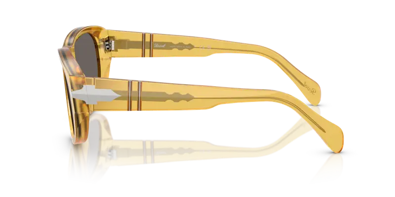 Persol Unisex PO0050S 204/B1 Occhiali da sole Acetato Giallo Grigio Geometrica Normale miniatura 3