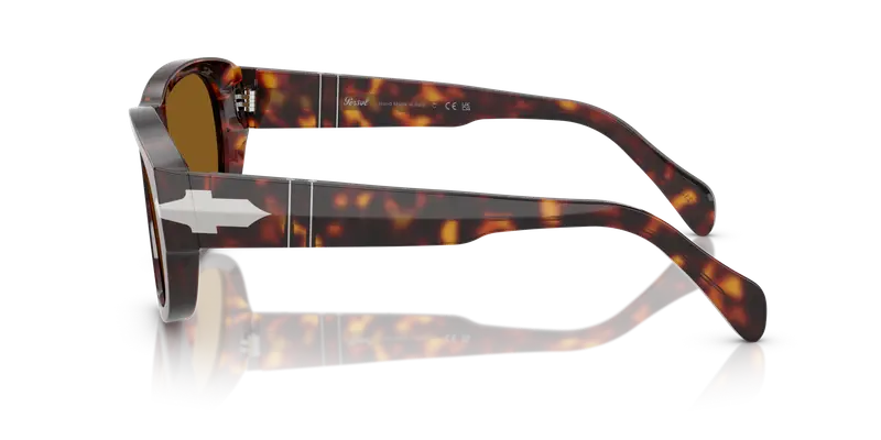 Persol Unisex PO0050S 24/33 Occhiali da sole Acetato Tartaruga Marrone Geometrica Normale miniatura 3